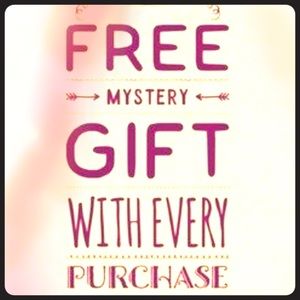 Any item purchased comes with a free mystery gift